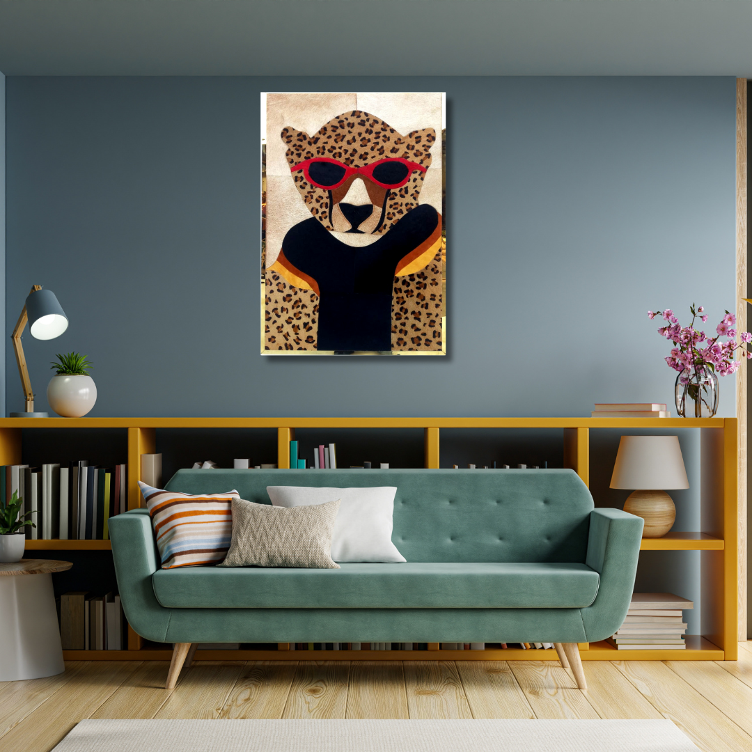 Cool Cat boho leather wall decor