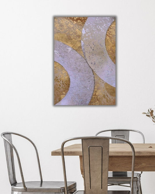 Mosaic Whimsy portrait canvas leather art