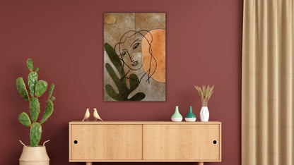 A Thought portrait leather wall art