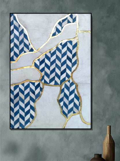 Kintsugi Timeless leather wall art