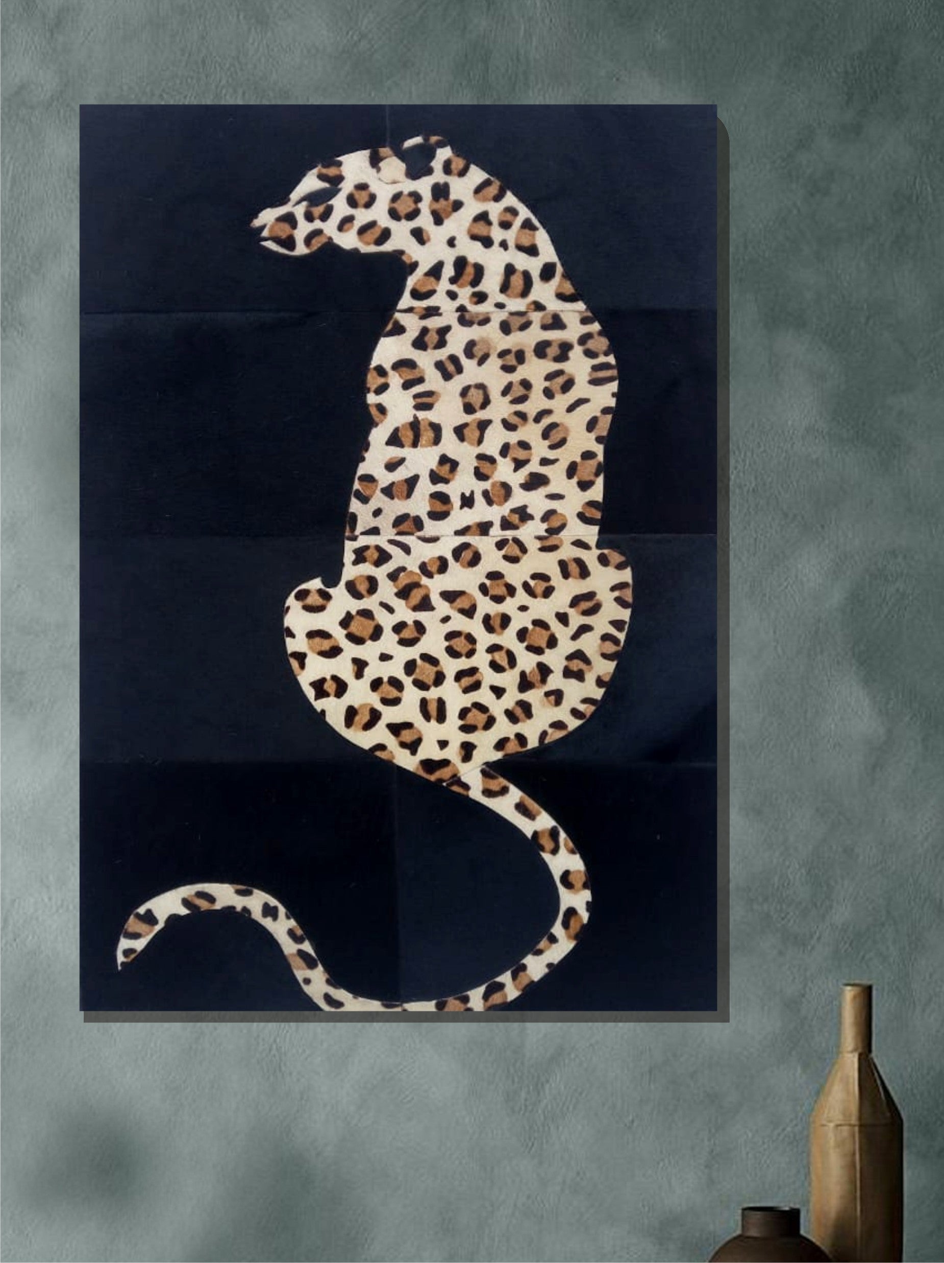 Savannah's Shadow handcrafted leather wall hanging